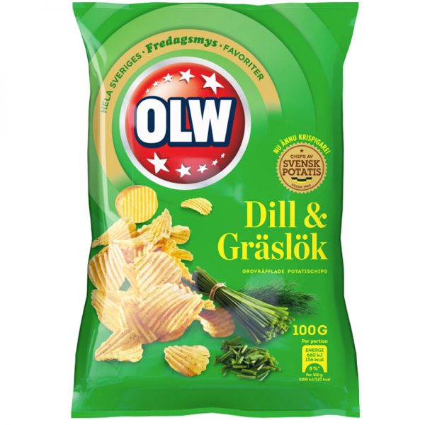 Chips Dill & Gräslök 100g - 31% rabatt