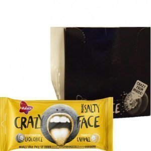 Hel Låda Godis "Crazy Face Salty" 24 x 60g - 75% rabatt