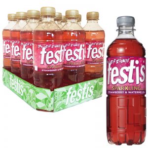 Hel Platta Festis "Sparkling" Jordgubb & Vattenmelon 12 x 50cl - 56% rabatt