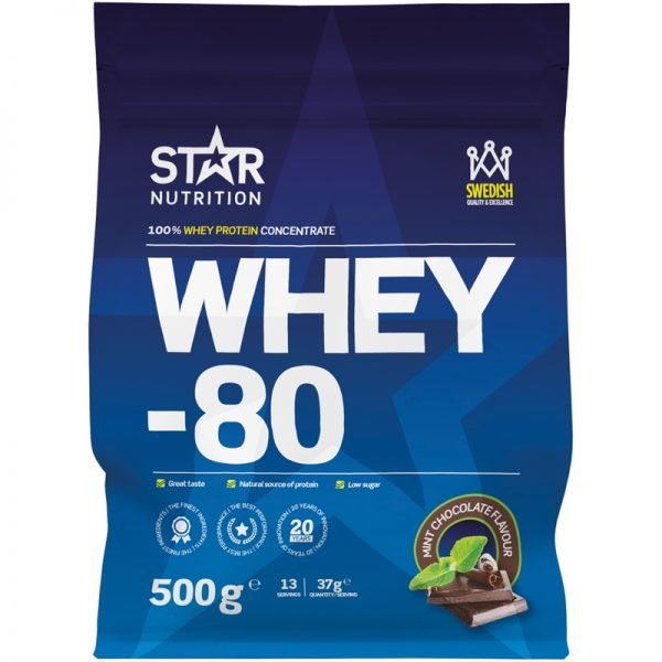 Proteinpulver "Whey 80 Mint Chocolate" 500g - 56% rabatt