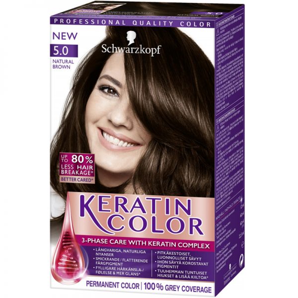 Hårfärg "Keratin Color 5.0 Natural Brown" - 38% rabatt