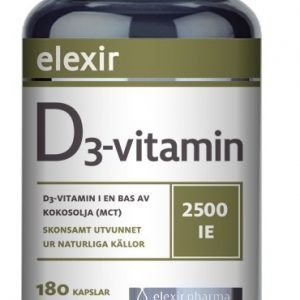Elexir Pharma D3-vitamin 2500 IE 180 kapslar