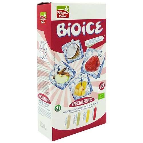 Finestra Cielo Ice Pops Specialfruits Ã? (10 Stk) Kokos, Hindbær, Ã?ble/kanel - 400 ml