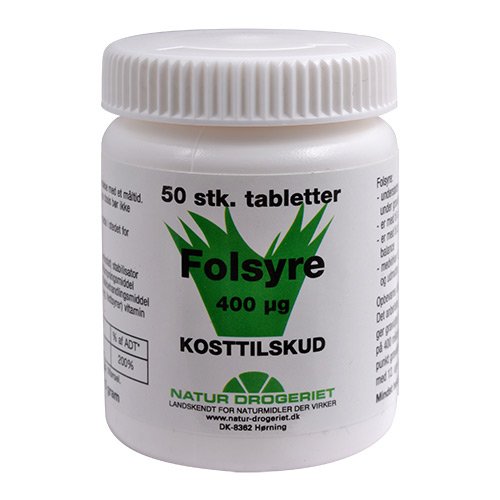 Natur-Drogeriet Folsyre 400 Î?g B9 - 50 Tabl