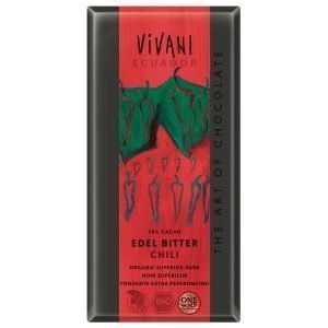 Vivani Ädelbitter Choklad Med Chili Ekologisk - 100 Gram